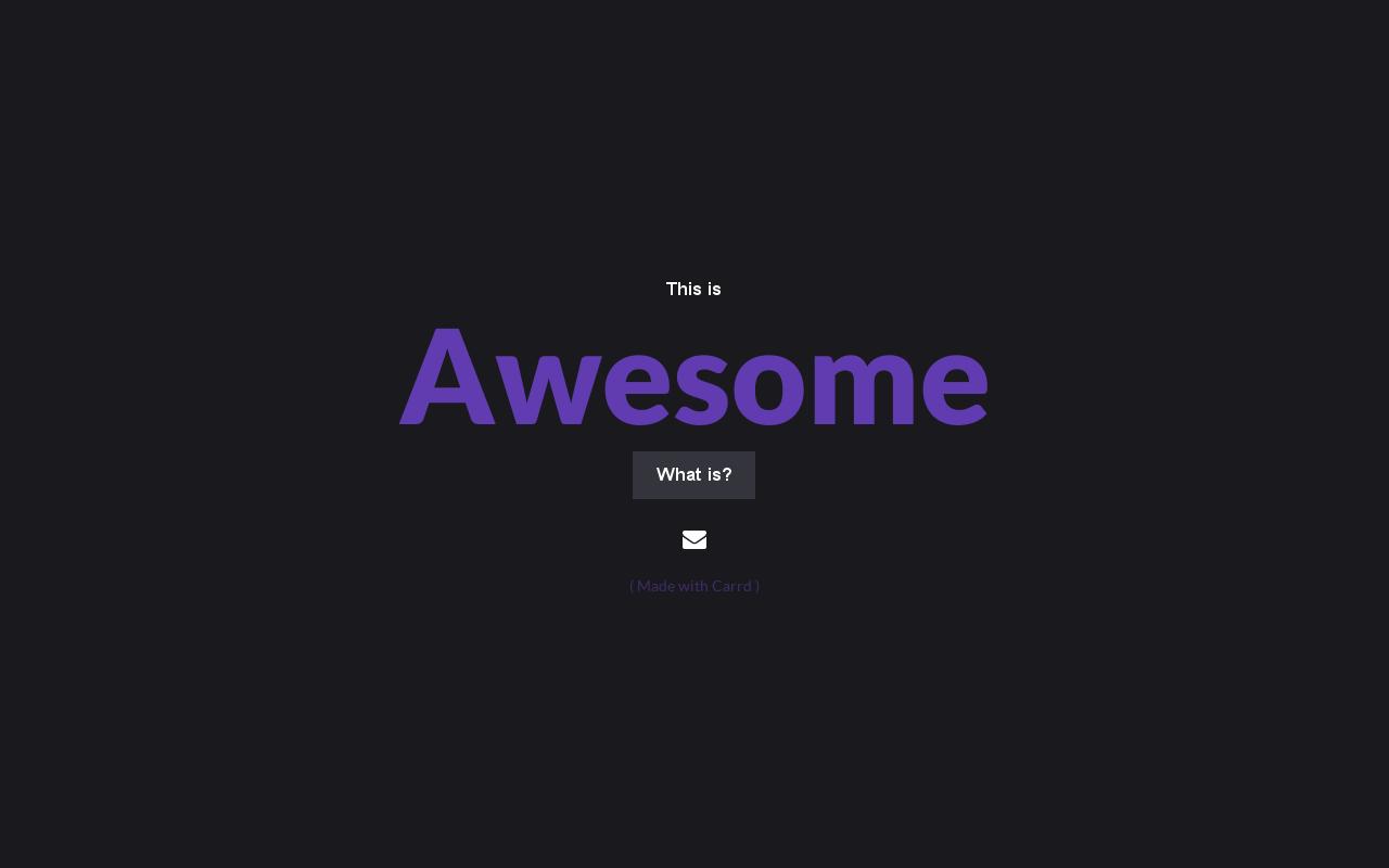 Carrd profile picture for @awesome